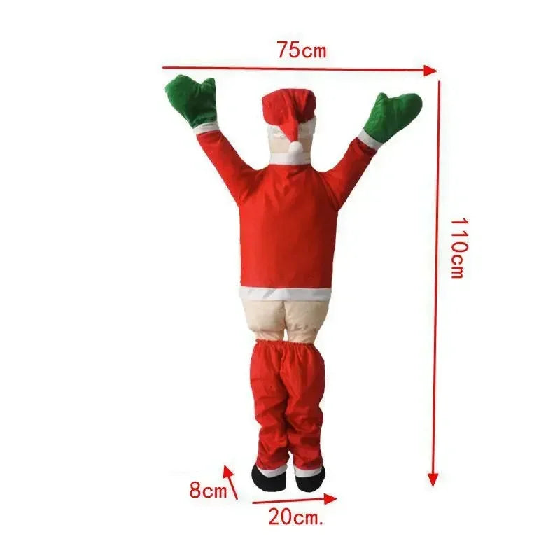 Santa Claus Climbing Wall Window Decoration for Indoor or Outdoor