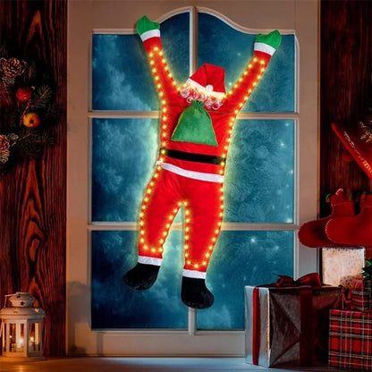 Santa Claus Climbing Wall Window Decoration for Indoor or Outdoor