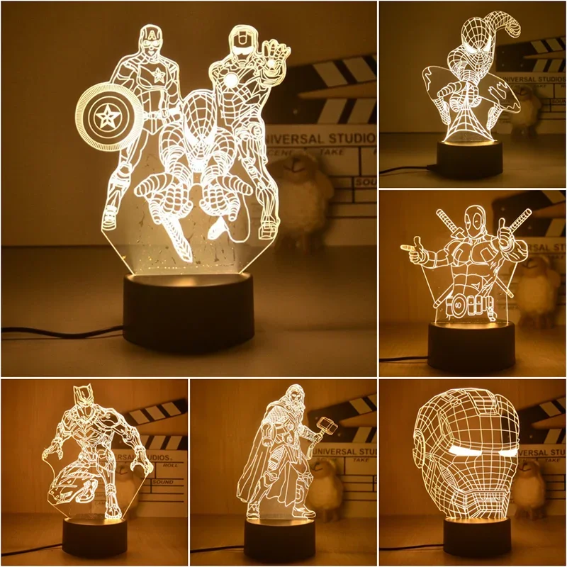 Avengers Model 3D Lamp Disney Marvel